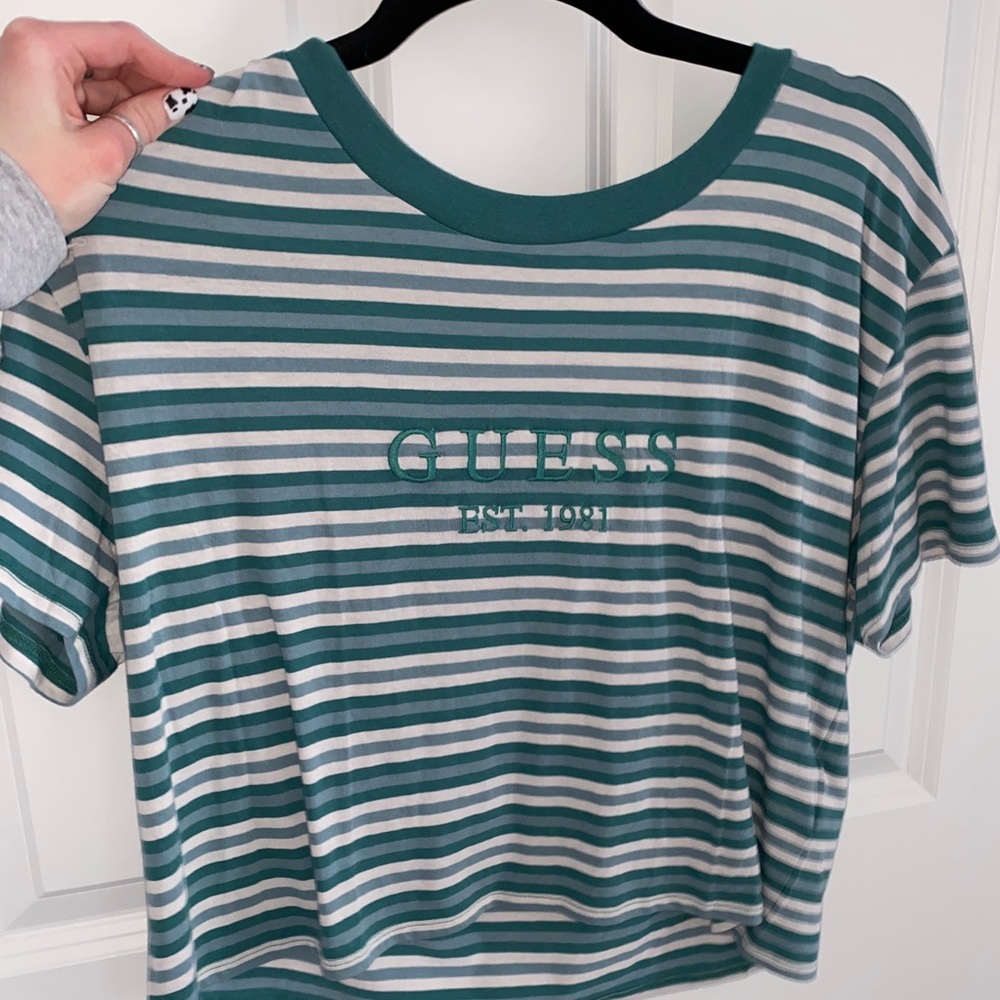 Guess Stripped Crop Tee